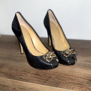 Nine West enclosed platform heel